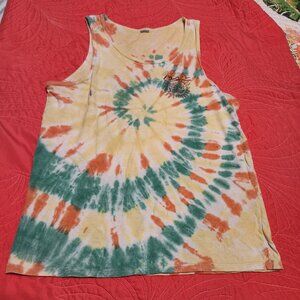 Sublime band tie dye tank top men's medium